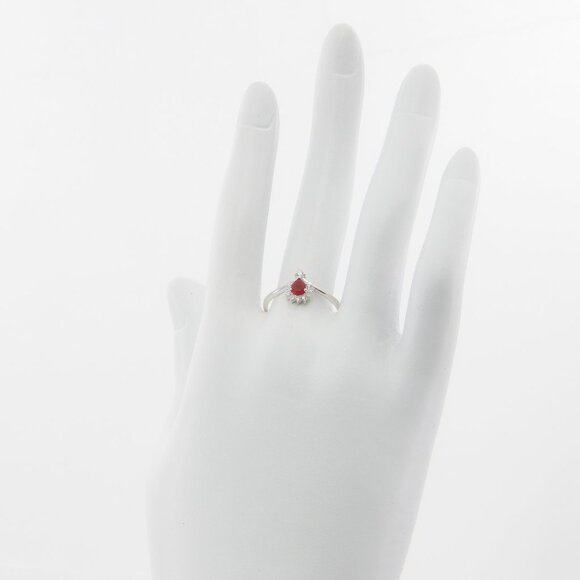 Genuine Mexican Fire Opal Pear Cut Ring in 925 Silver - Picture 7 of 7